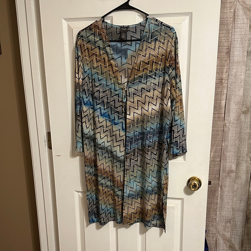 Stylish Chevron Long Sleeve Jacket